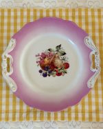 Vintage Pink Ombre Handled Fruit Serving Plate