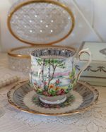 Vintage Silver Burch Cup Saucer Set