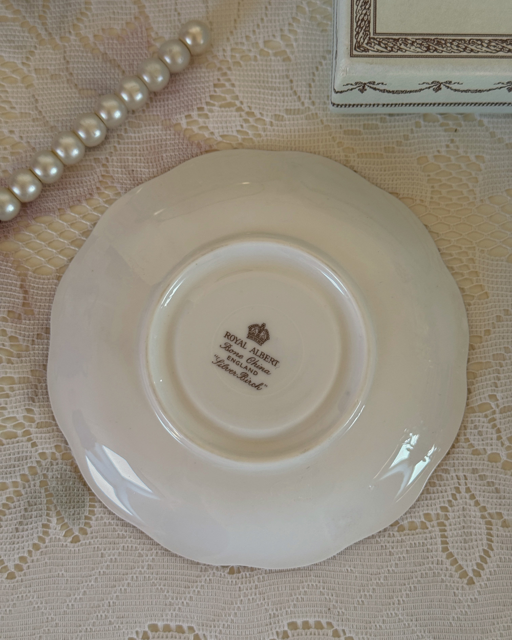 Vintage Silver Burch Cup Saucer Set