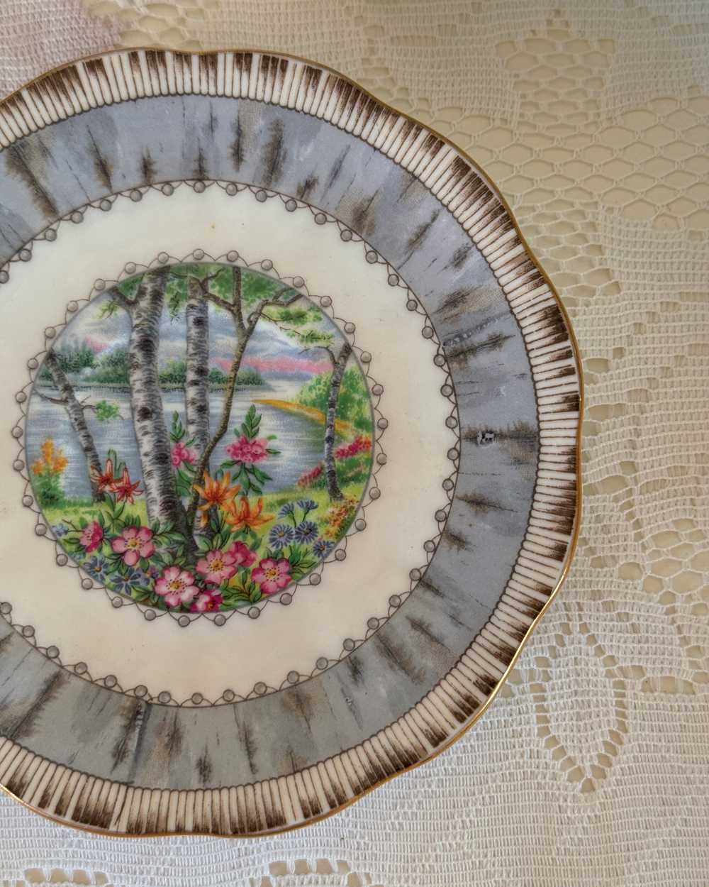 Vintage Silver Burch Cup Saucer Set