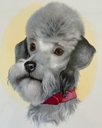 Vintage French Poodle Ceramic Wall Tile