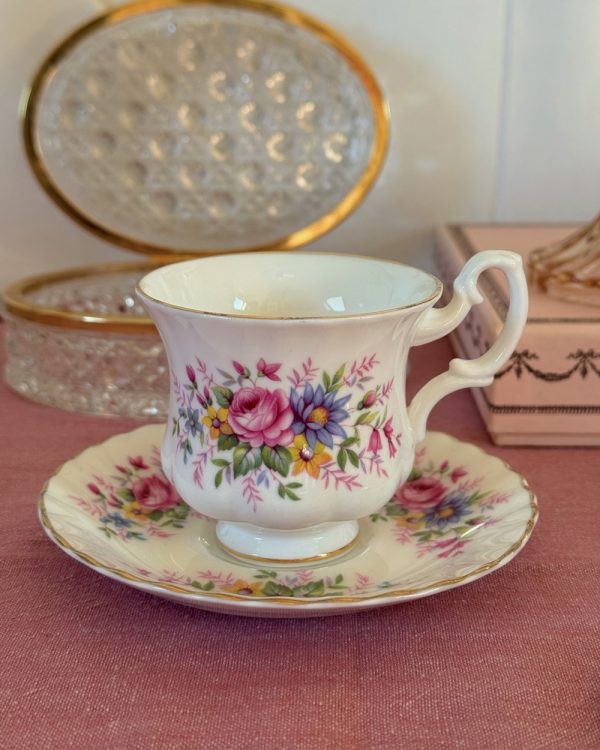 Vintage Spring Garden Cup Saucer Set