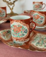Antique Japanese Handpainted Kutani Floral Tea Set
