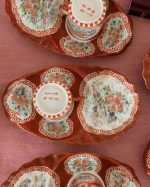 Antique Japanese Handpainted Kutani Floral Tea Set