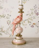 Palm Beach Pink Parrot Candle Holder