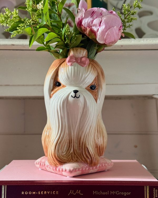 Pampered Puppy Vase