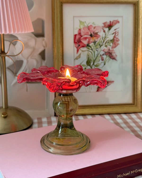 Primrose Glass Candle Holder