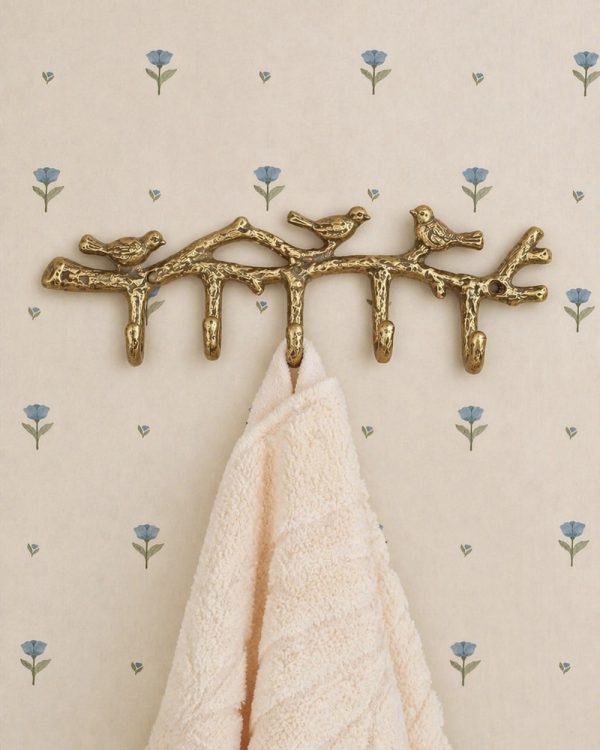 Botanical Birds Metal Wall Hook