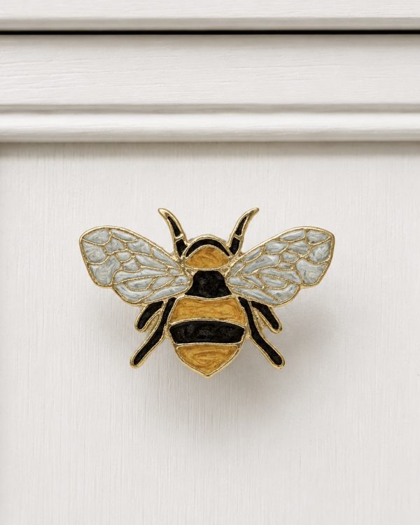 Honeybee Enamel Metal Drawer Knob