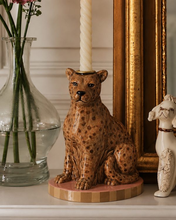 Leopard Ceramic Candle Holder