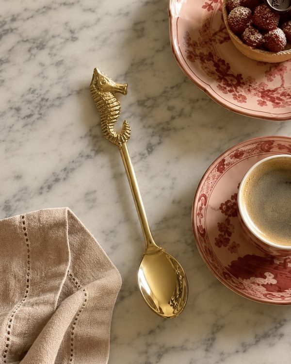 Seahorse Brass Spoon