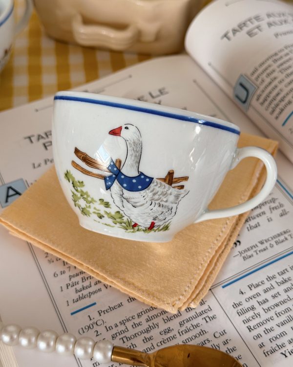 Vintage French Goose Café au Lait Cup Set of 6