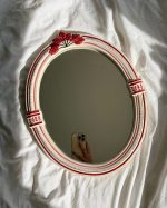 Vintage Herbeau Coquille Porcelain Wall Mirror