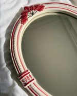 Vintage Herbeau Coquille Porcelain Wall Mirror