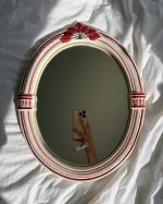 Vintage Herbeau Coquille Porcelain Wall Mirror