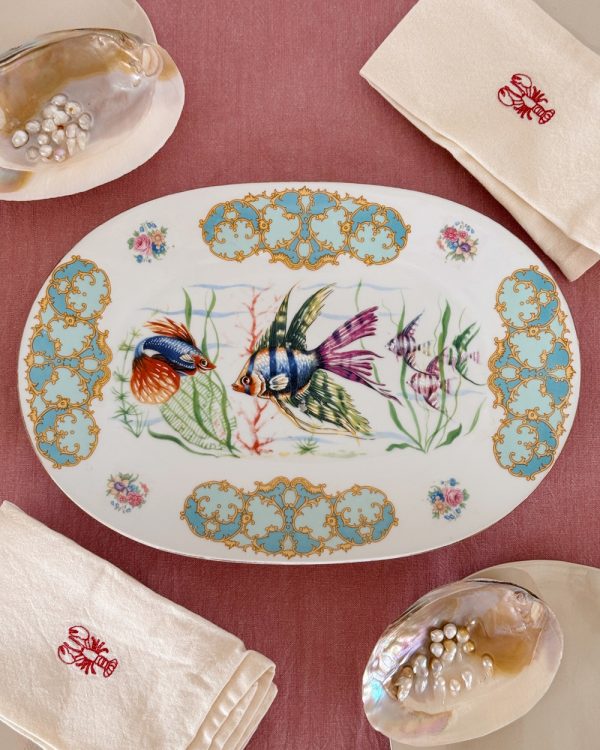 Vintage Limoges Cote D'Azur Fish Serving Platter