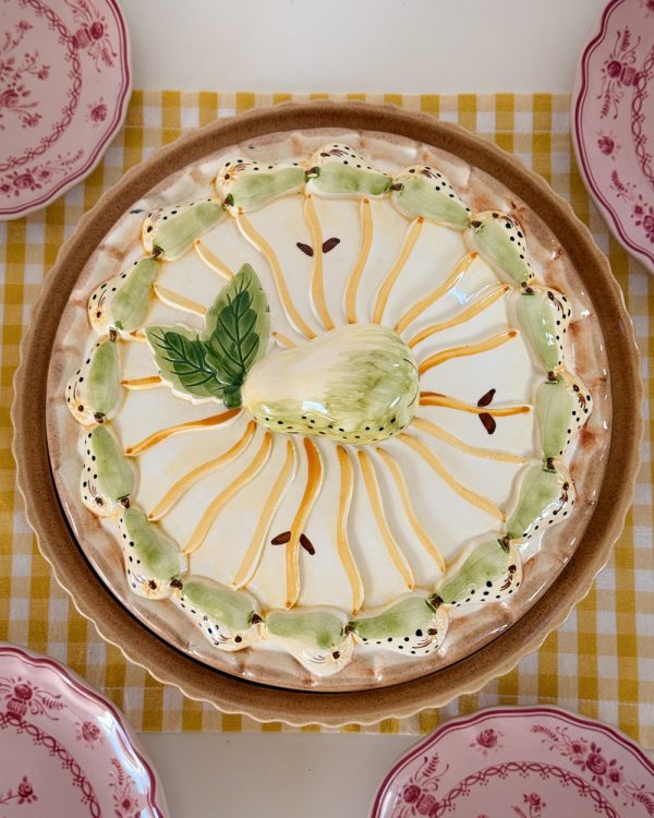 Vintage Silea Pear Ceramic Oven Dish