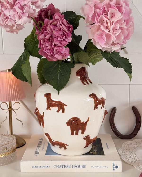 Dachshund Dog Vase