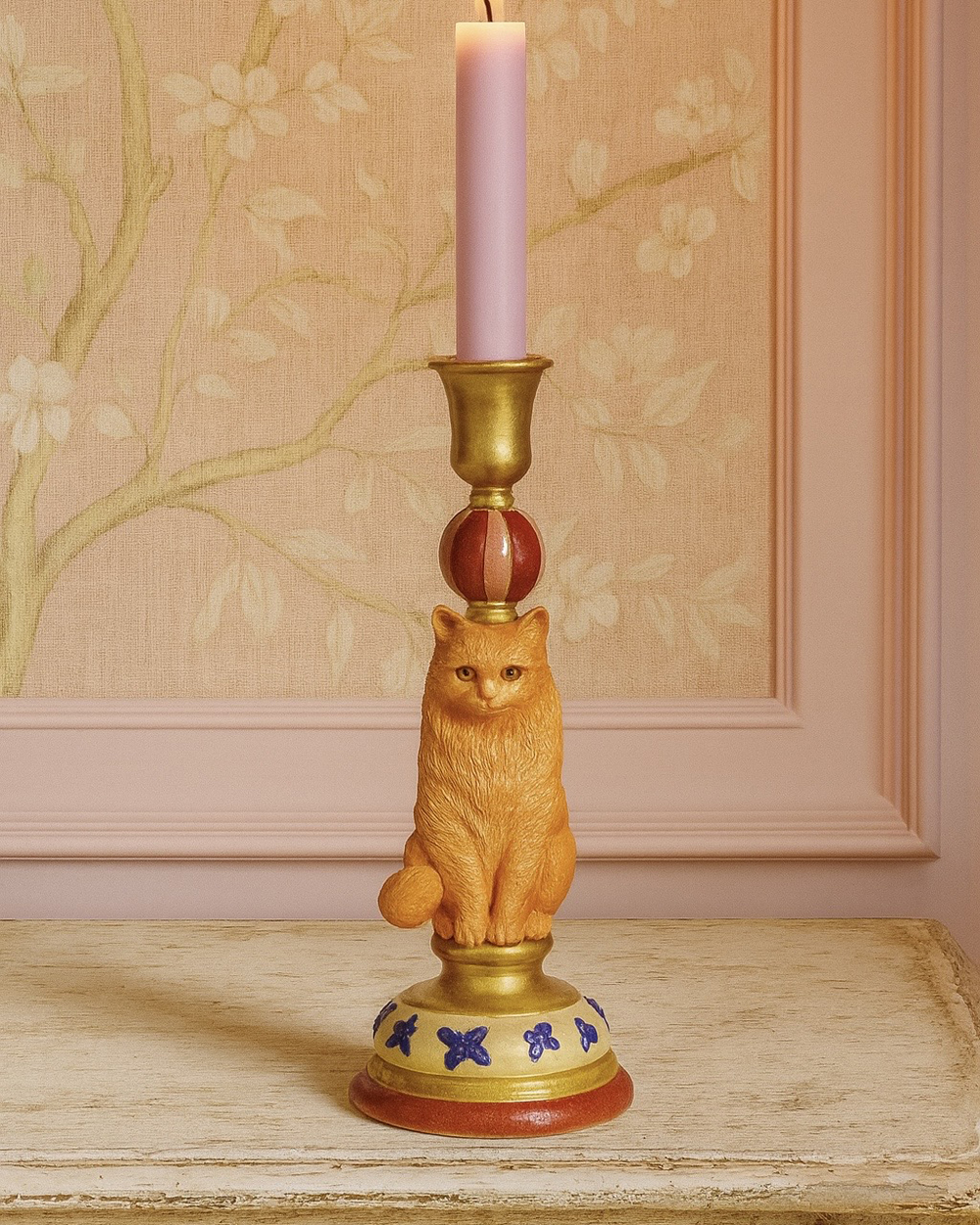 Ginger Cat Candle Holder