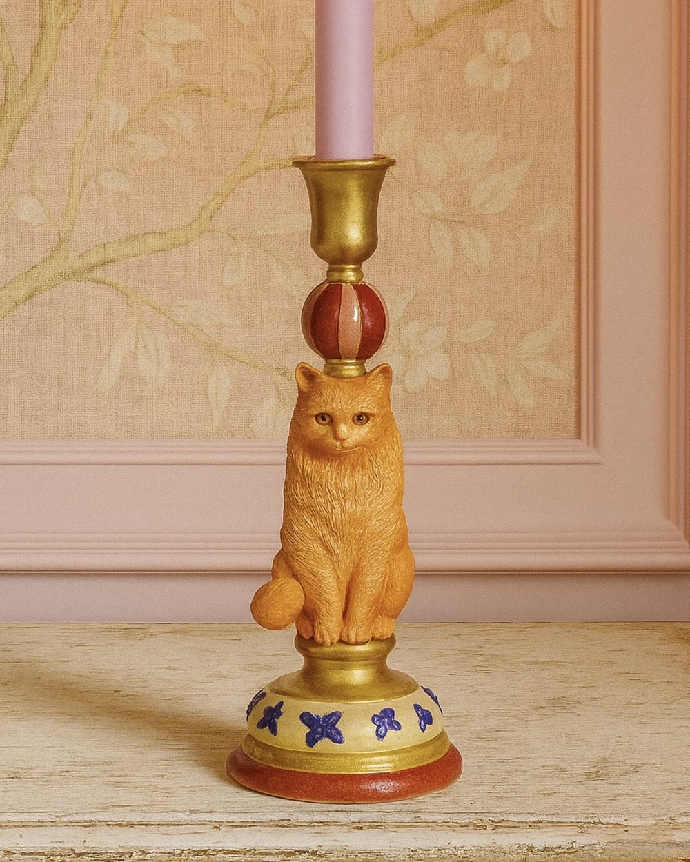 Ginger Cat Candle Holder