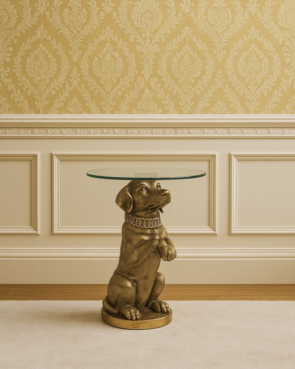 Iconic Dog Glass Side Table