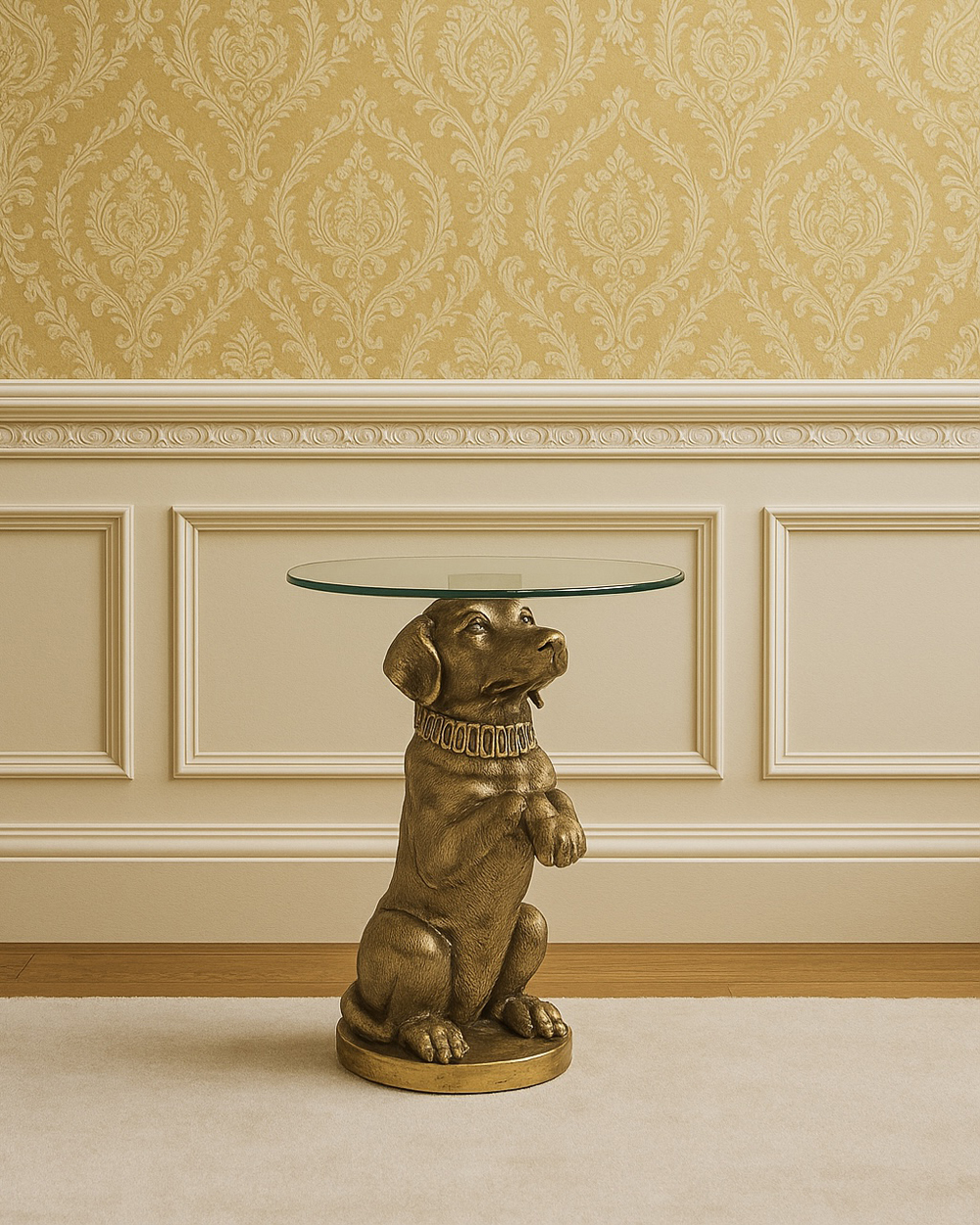 Iconic Dog Glass Side Table